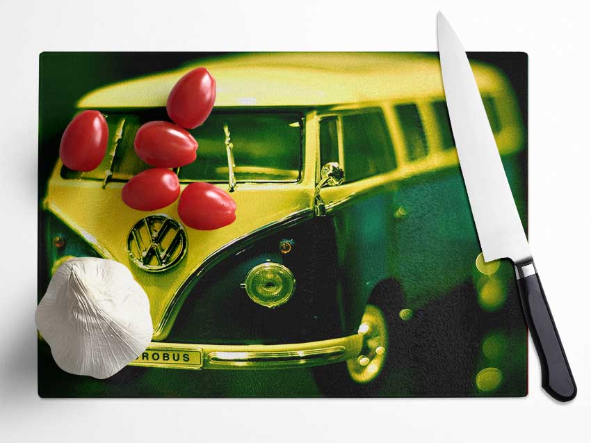 Volkswagen Bus Toy Glass Chopping Board