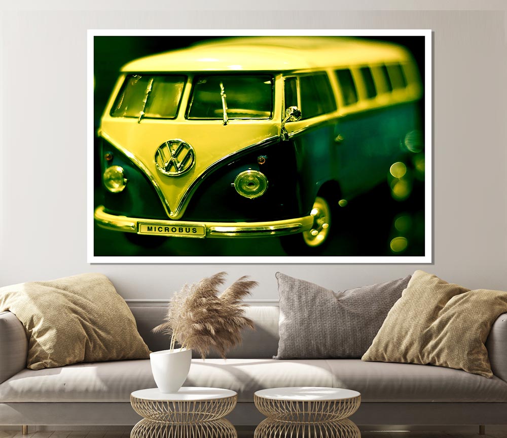 Volkswagen Bus Toy Print Poster Wall Art