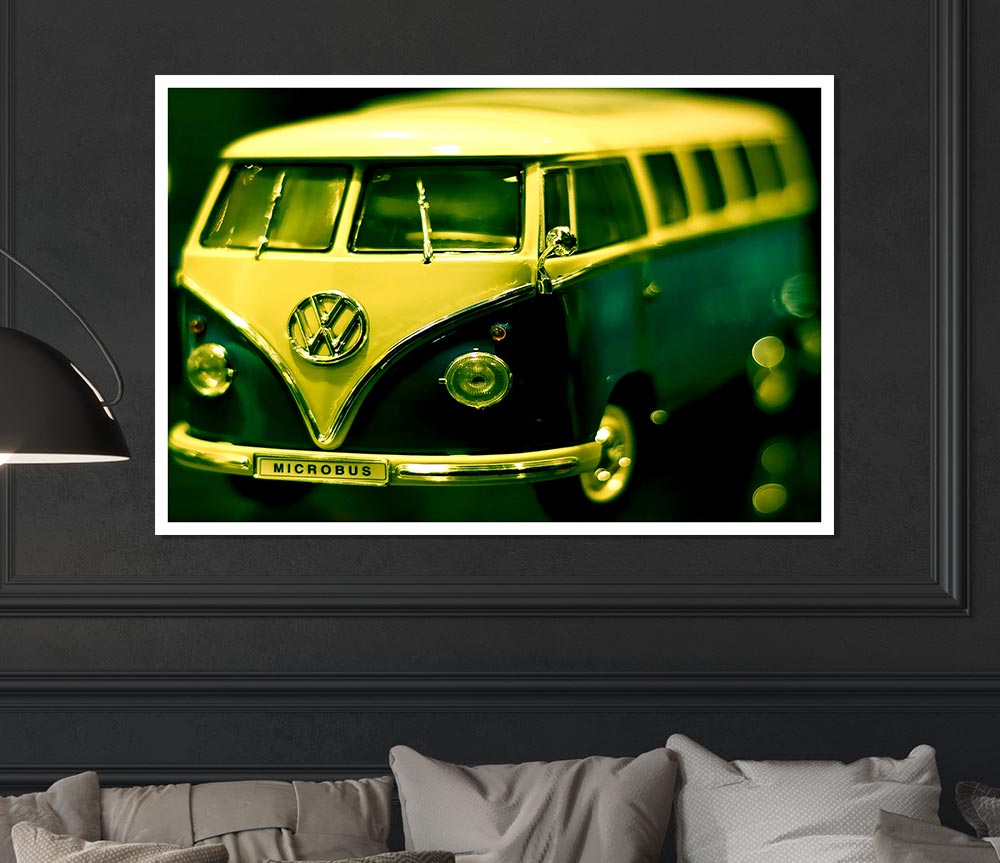 Volkswagen Bus Toy Print Poster Wall Art