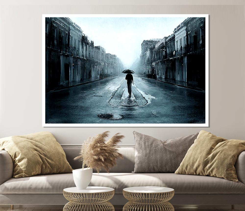 Cold Autumn Day Print Poster Wall Art