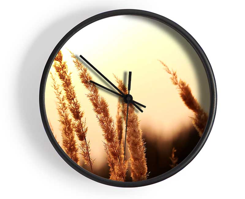 Yellow Sunset Clock - Wallart-Direct UK