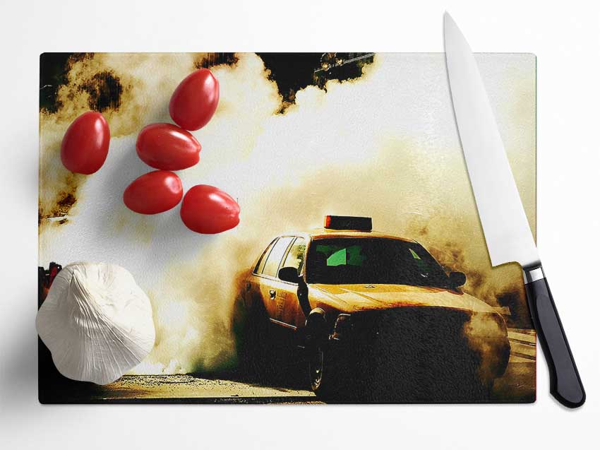 Taxi Glass Chopping Board