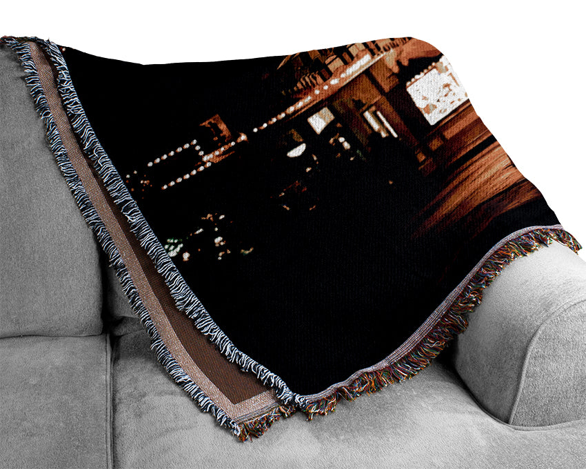 Main Street Noir Woven Blanket