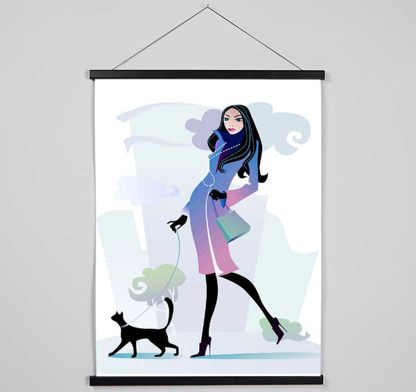 Cat Wondered Hanging Poster - Wallart-Direct UK