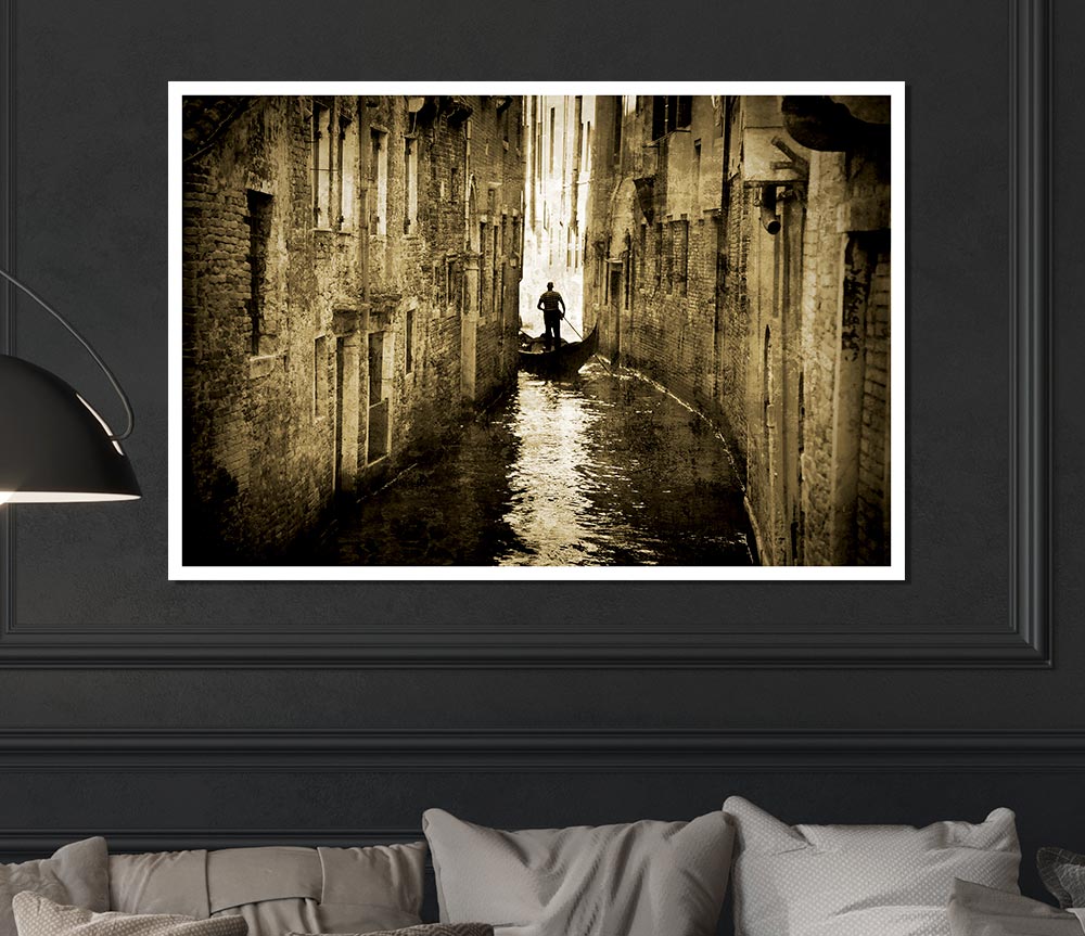 Venice Waterways Print Poster Wall Art