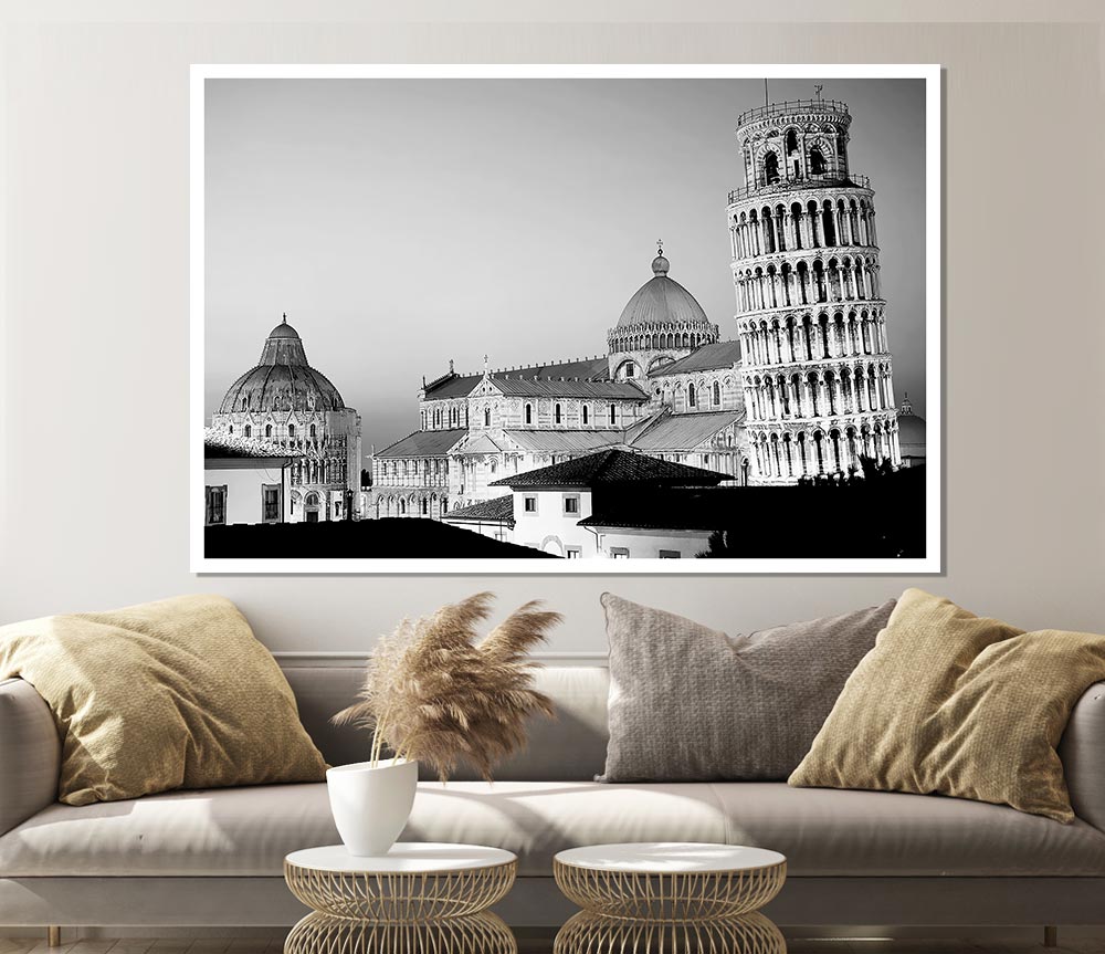 The Leaning Tower Of Pisa Print Poster Wall Art