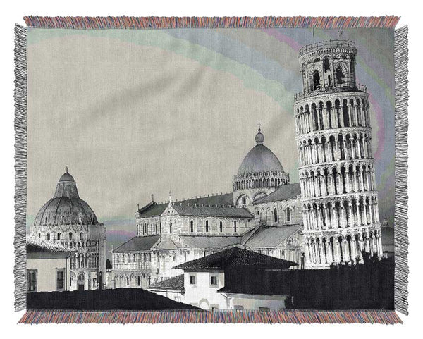 The Leaning Tower Of Pisa Woven Blanket