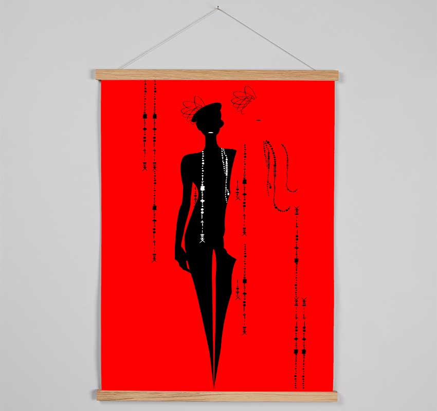 Diamond Female Red Hanging Poster - Wallart-Direct UK