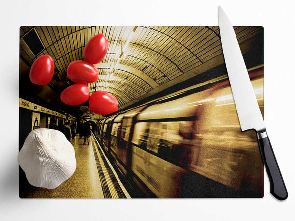 London Underground Tube Glass Chopping Board