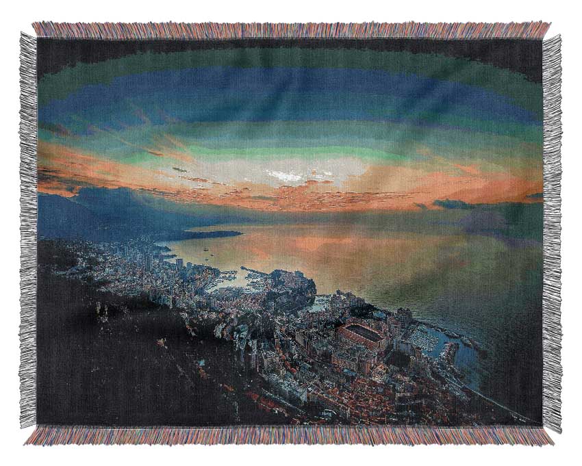 Monaco Aerial View Woven Blanket