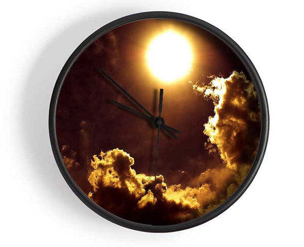 Golden Clouds Clock - Wallart-Direct UK