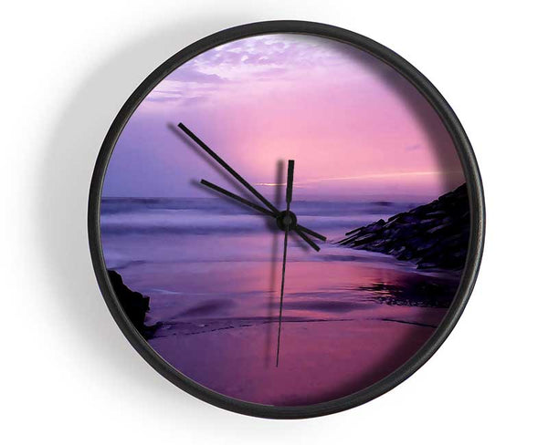 Sunset At Aberavon Beach Clock - Wallart-Direct UK