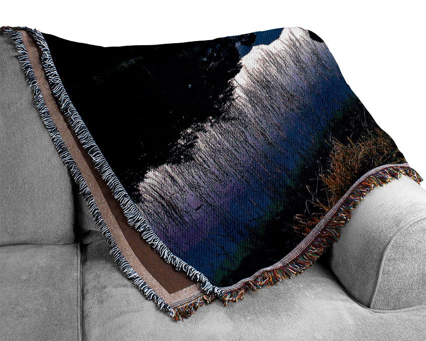 Beautiful Lake Above The Hills Woven Blanket