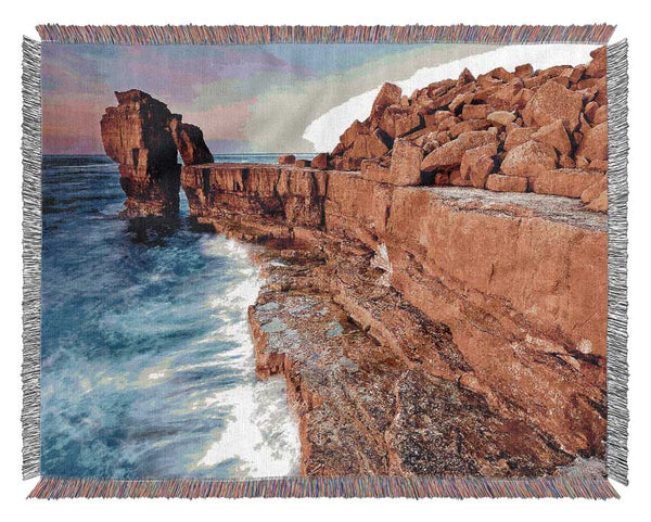 Rocky Beach Swell Woven Blanket