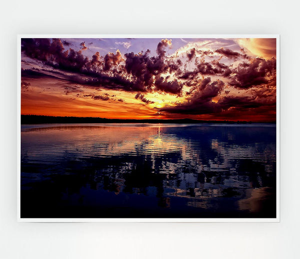 Amazing Dusk Print Poster Wall Art