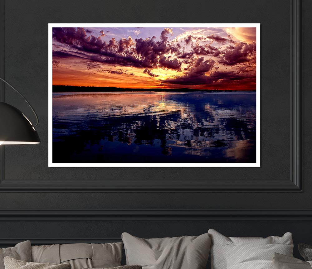 Amazing Dusk Print Poster Wall Art