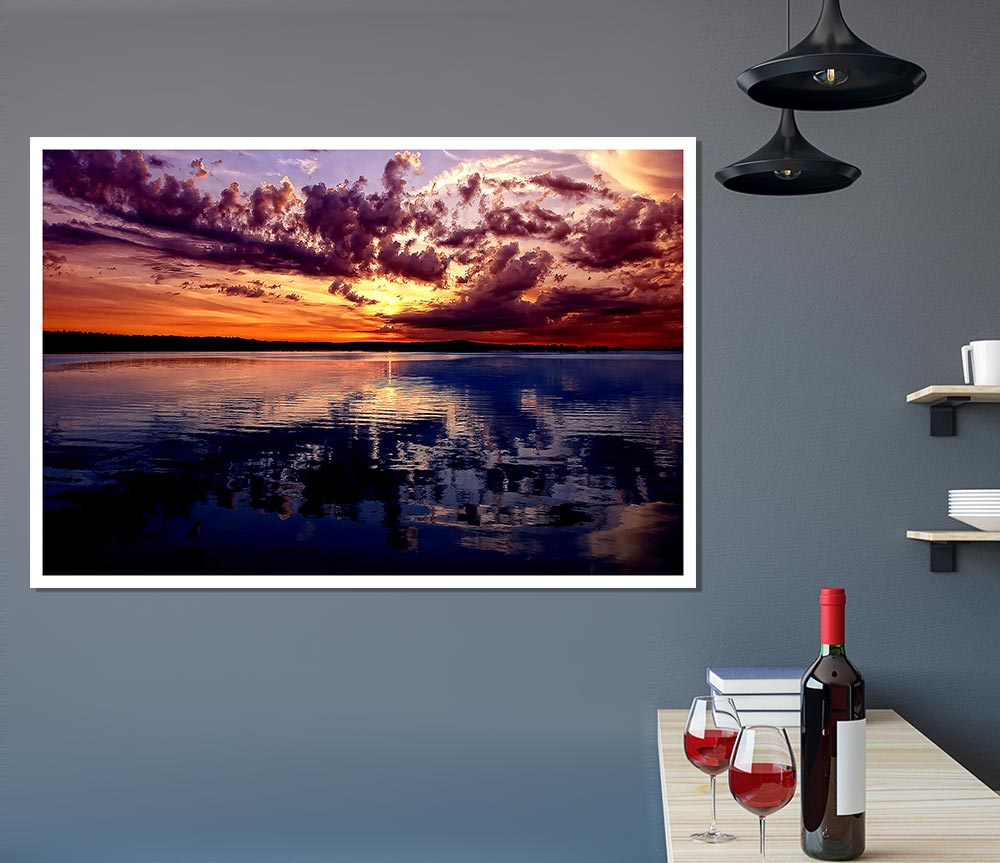 Amazing Dusk Print Poster Wall Art