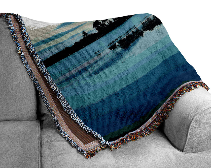 Cold Winter Ocean Woven Blanket