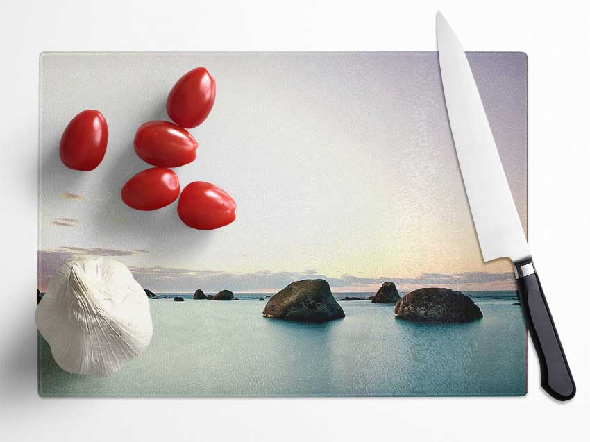 Beach Serenity Glass Chopping Board