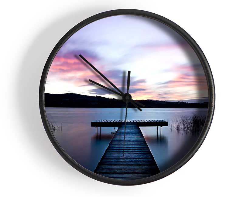 Dusk On The Dock Clock - Wallart-Direct UK