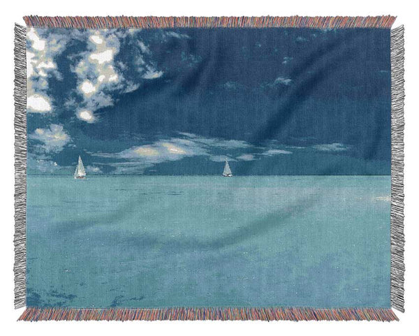 Ocean Sailboat Duo Woven Blanket