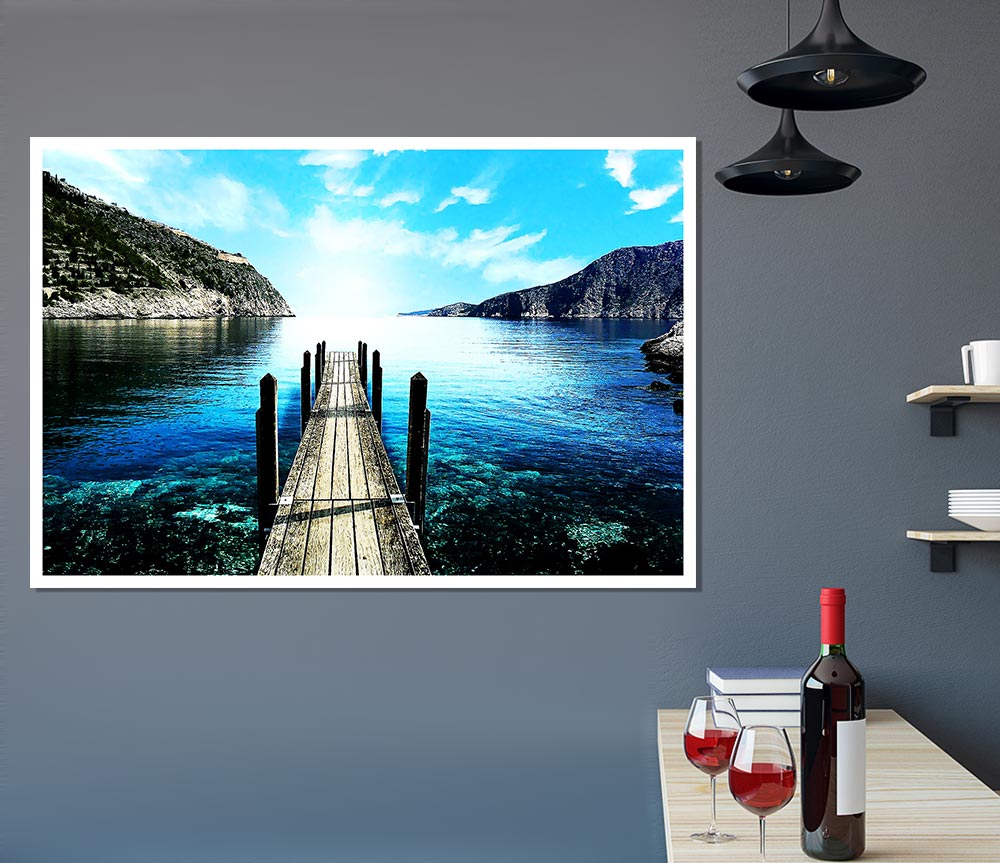 The Old Boat Dock Ocean Print Poster Wall Art