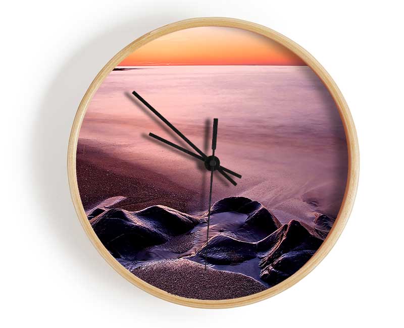 Sunset Isle Of Lewis Scotland Uk Clock - Wallart-Direct UK