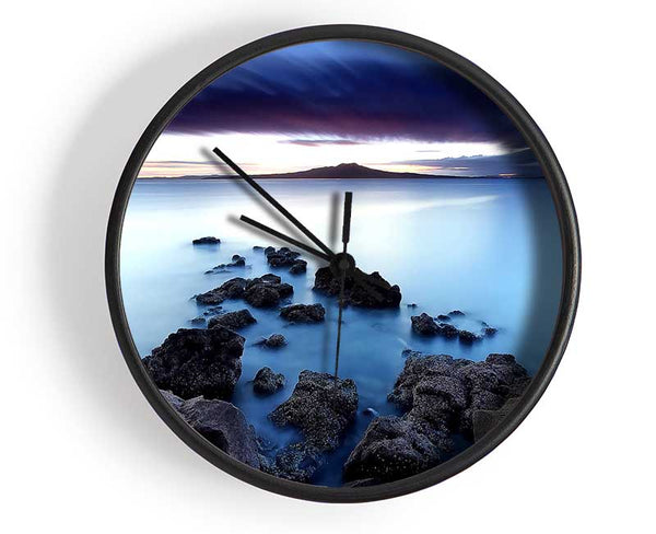 Island Blues Clock - Wallart-Direct UK