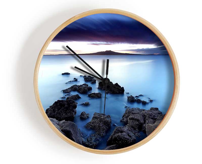 Island Blues Clock - Wallart-Direct UK