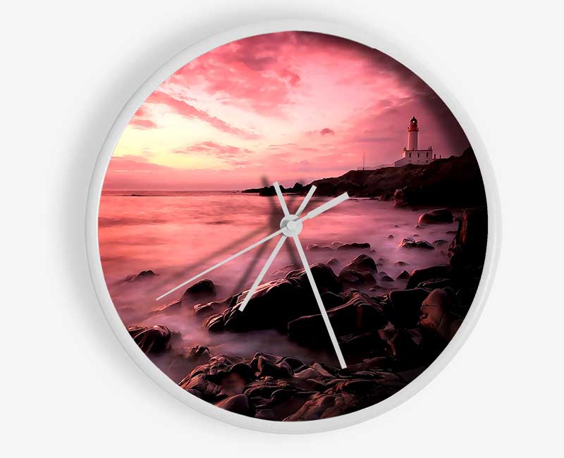 Lighthouse Sunset Clock - Wallart-Direct UK