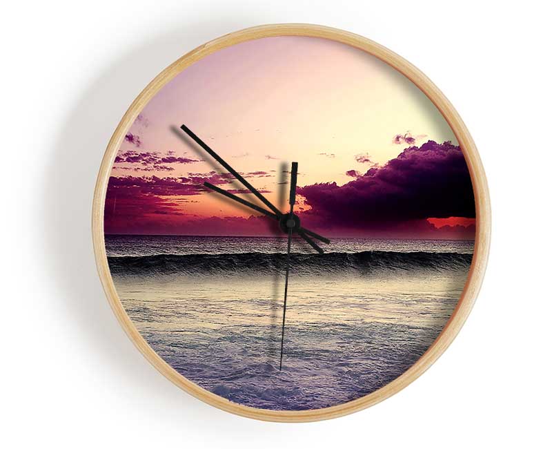 Ocean Wave Twilight Clock - Wallart-Direct UK