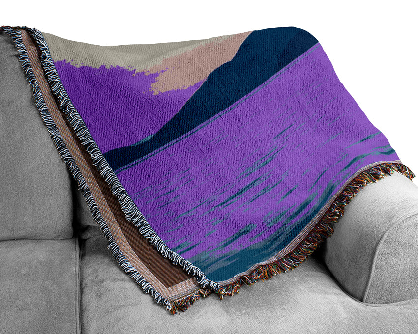 Mountain Ocean Calm Woven Blanket