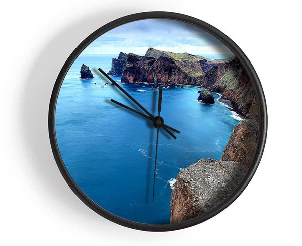 Coast Panoramic View Clock - Wallart-Direct UK