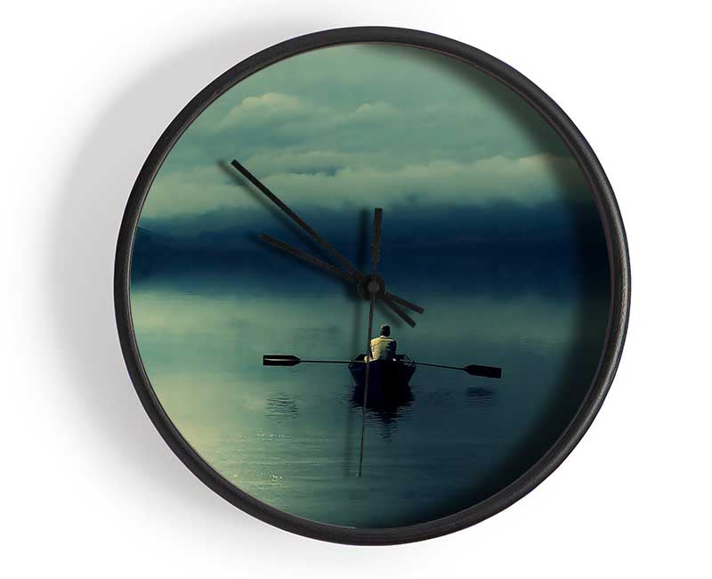 Boating At Dusk Clock - Wallart-Direct UK