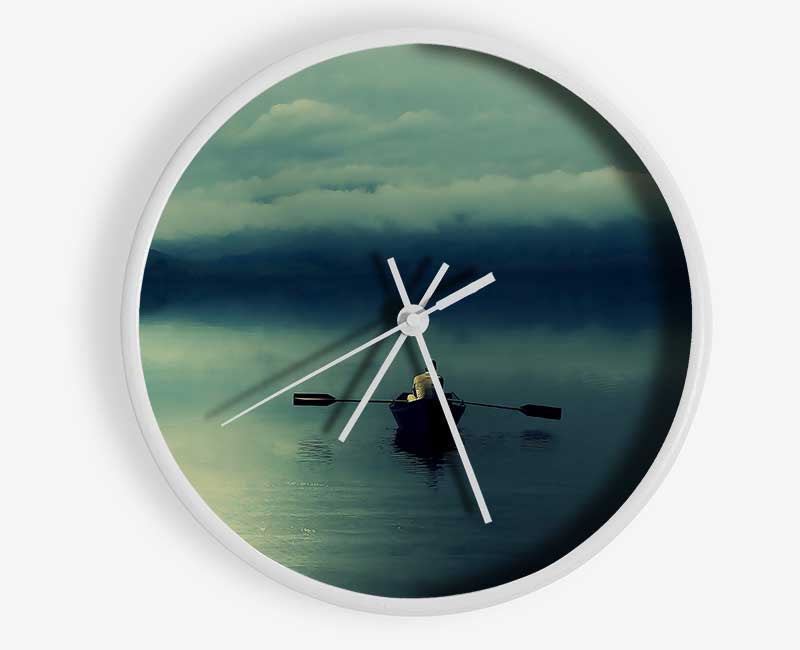 Boating At Dusk Clock - Wallart-Direct UK