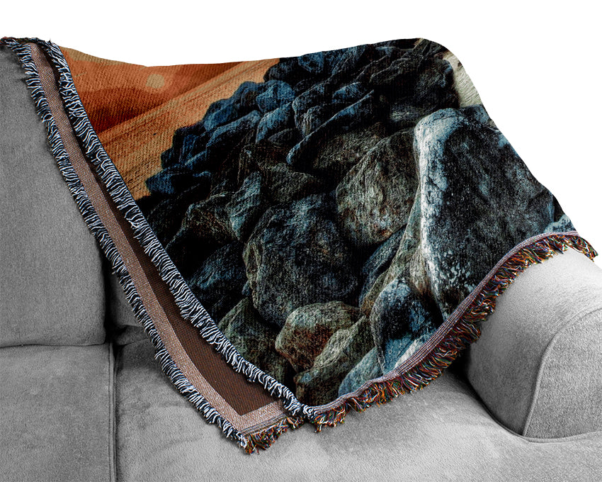 Coastal City Ocean Woven Blanket