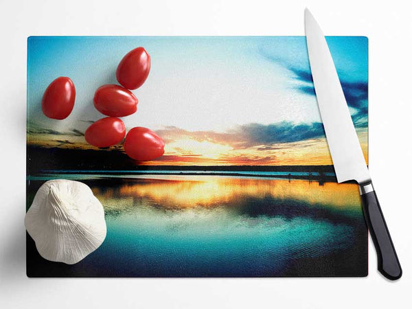 Sky Reflection Glass Chopping Board