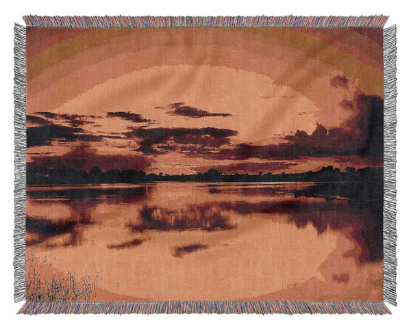 Sunset Cloud Reflection Woven Blanket