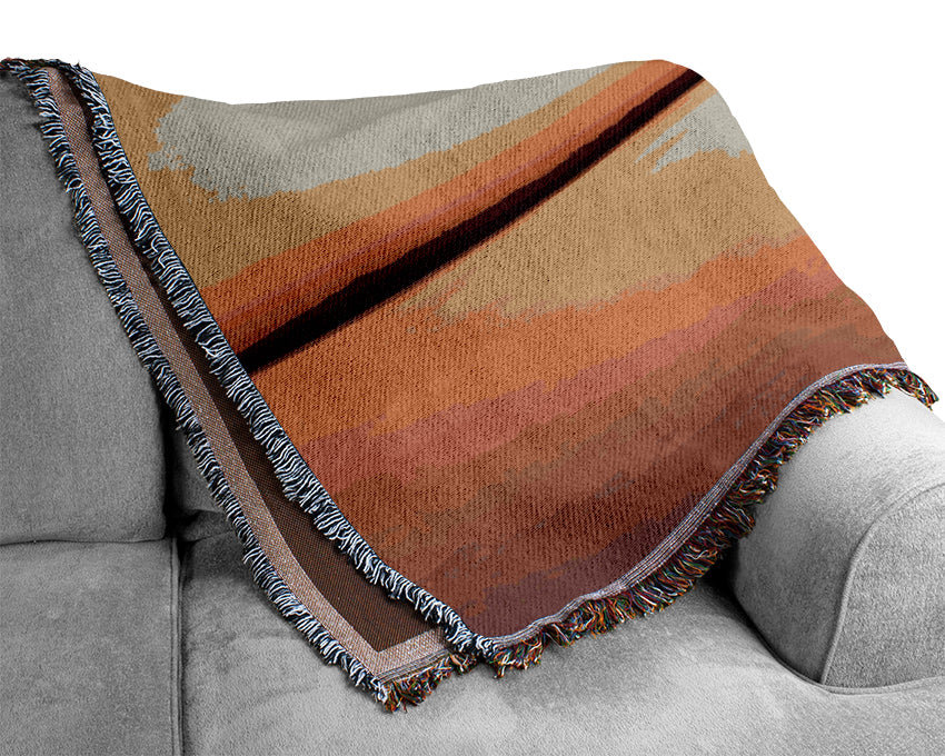 Love At First Sight Peach Woven Blanket