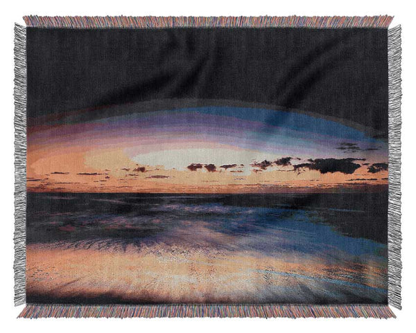 Ocean Beach At Twilight Woven Blanket