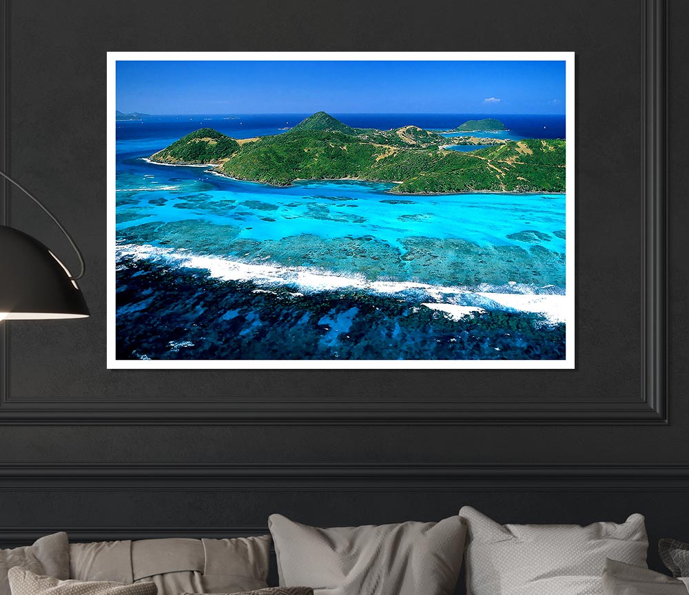 Union Island Lesser Antilles Print Poster Wall Art