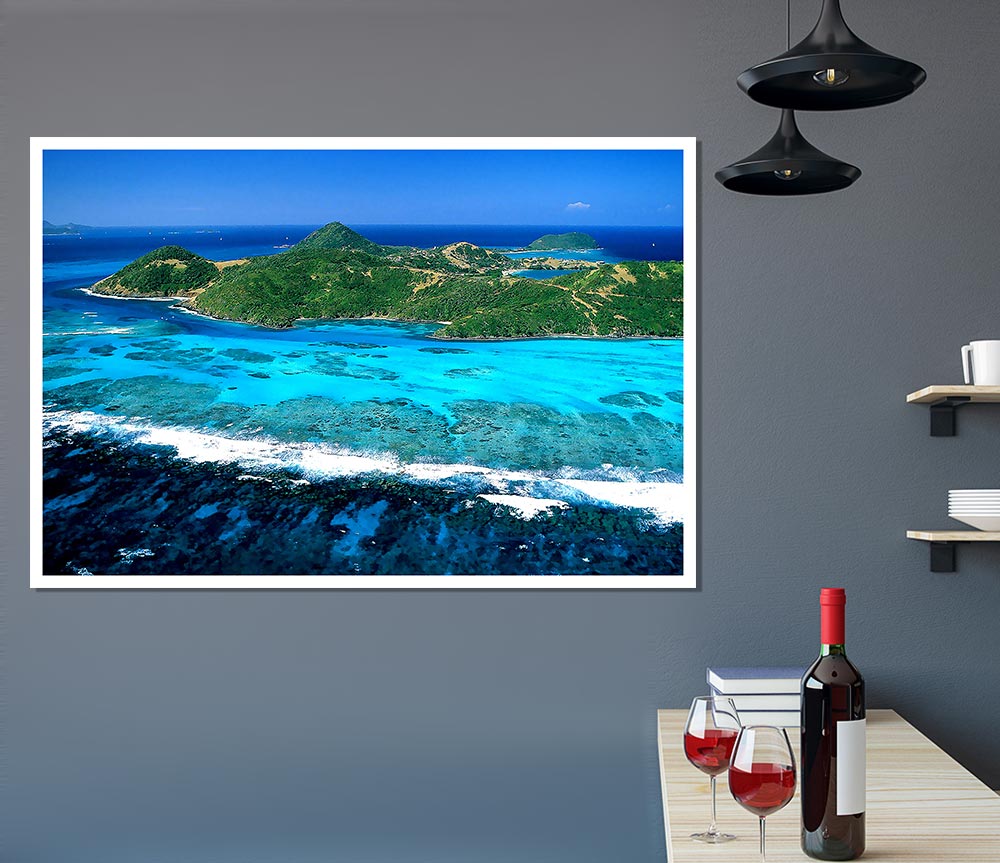 Union Island Lesser Antilles Print Poster Wall Art