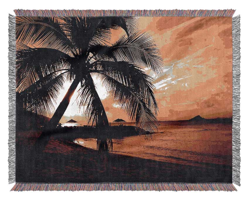 Beach Colours In Twilight Woven Blanket