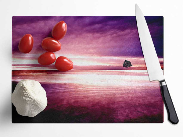 Purple Nature Glass Chopping Board