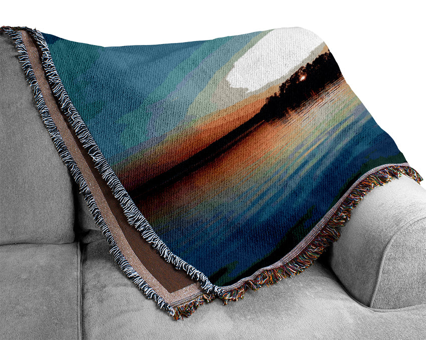 Blue Sunset Woven Blanket