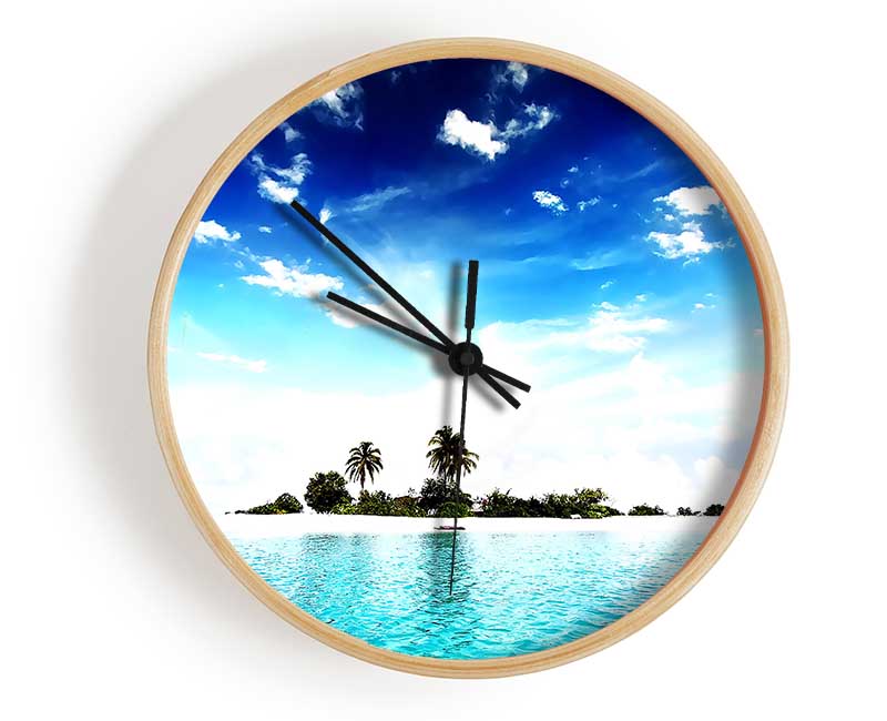 Cool Island Clock - Wallart-Direct UK