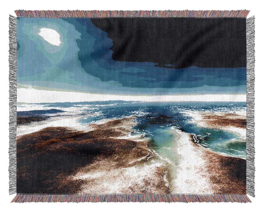 Islands Blue Sun Woven Blanket