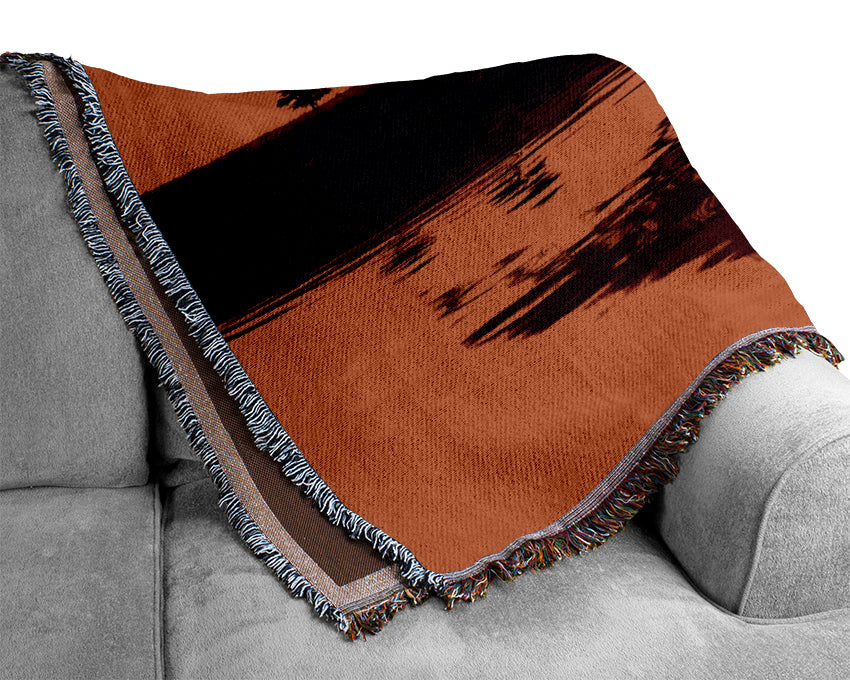 African Tree Reflection Woven Blanket