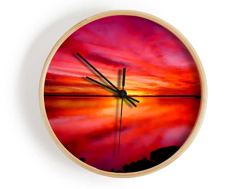 Peaceful Ocean Skies Clock - Wallart-Direct UK