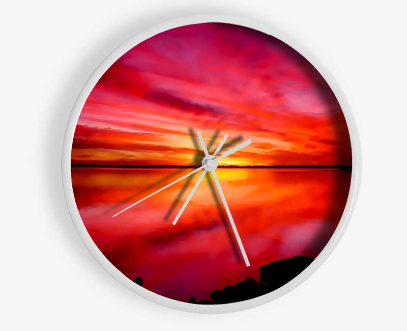 Peaceful Ocean Skies Clock - Wallart-Direct UK